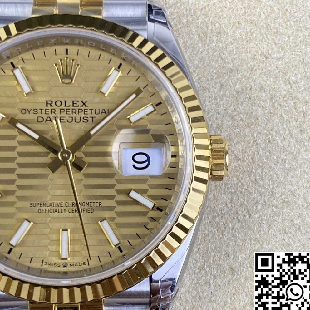 Tone Hourmarker Yellow Motif Rolex VS Two Diamond 36MM M126233 Dial Factory Datejust 0214